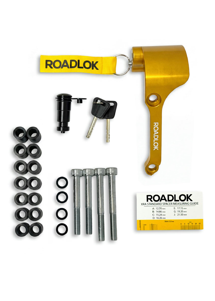 RoadLok XRA Eurosport 100 mm, direita — dourado